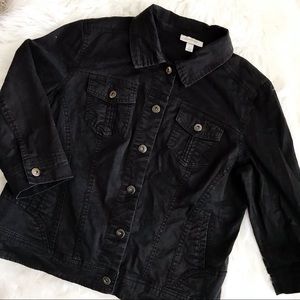 Dressbarn Button Down Black Jacket Size M/L